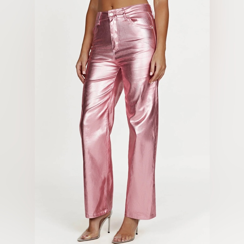 Metallic Pink Pants